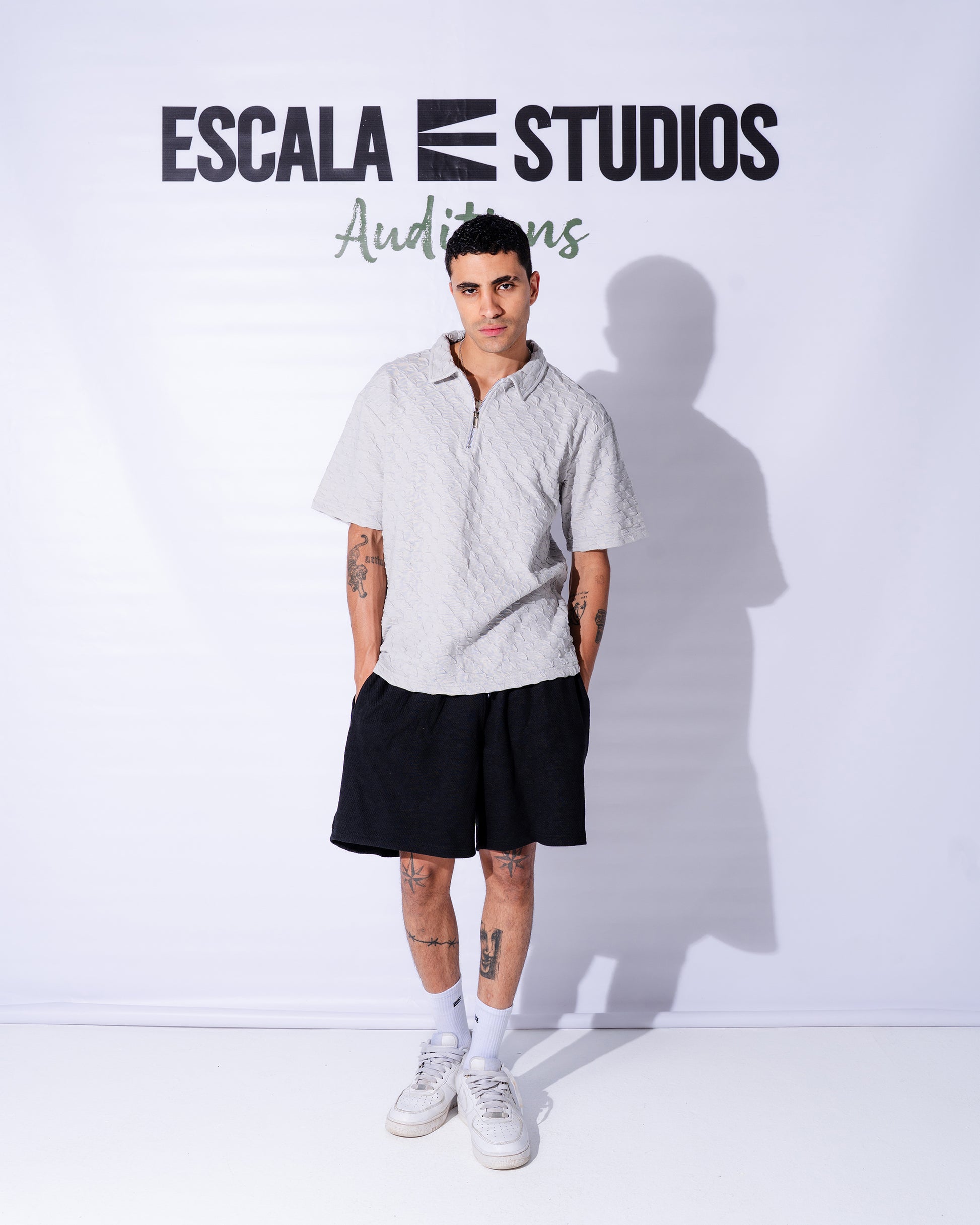 Textured Gray Polo