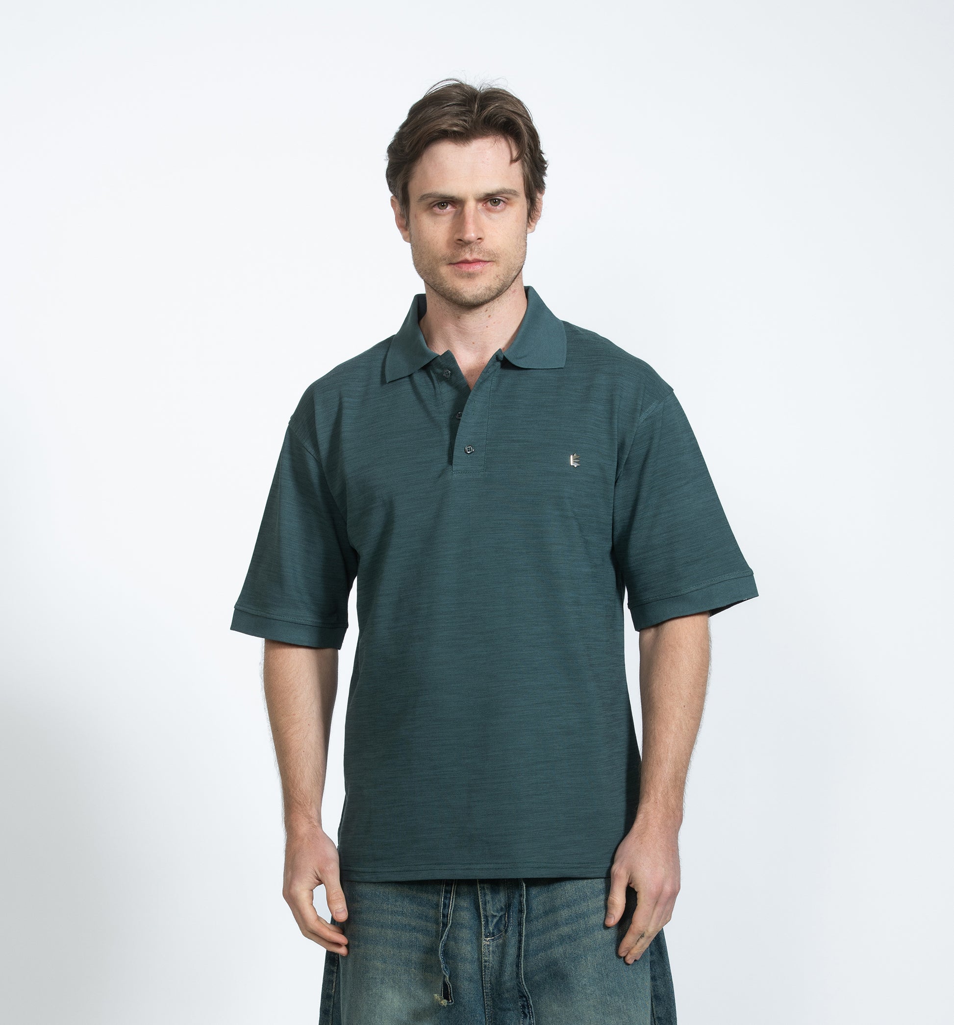 Stainless Teal Polo