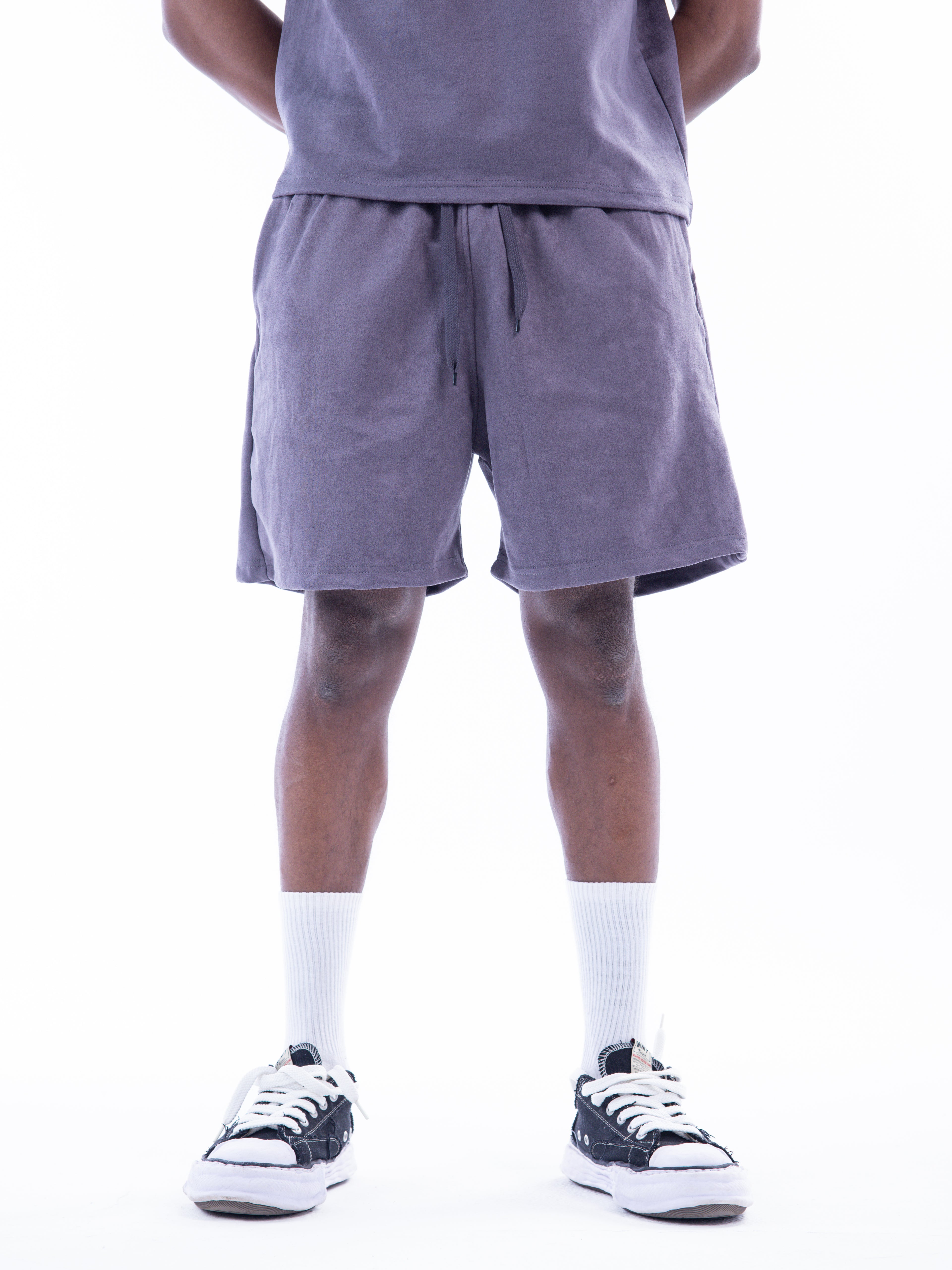 Grey Velvet Short