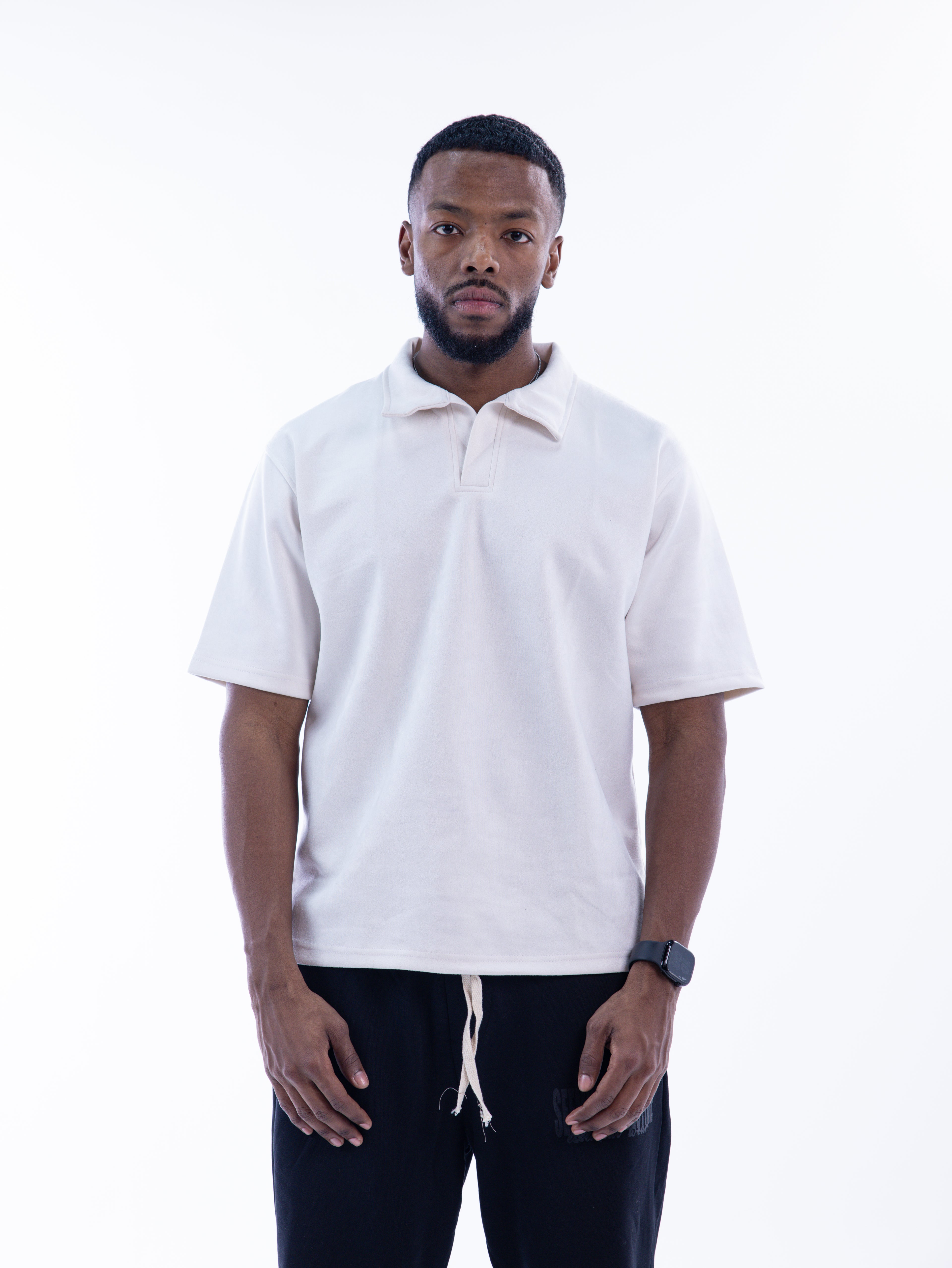 Off-white Velvet Polo T-shirt