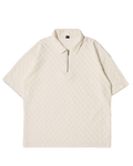 Textured White Polo