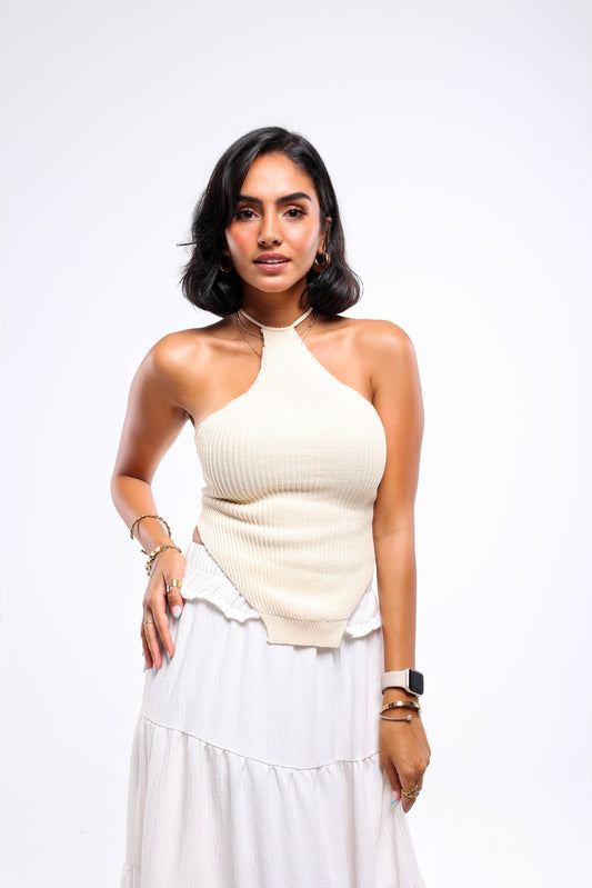 Beige Knit Top