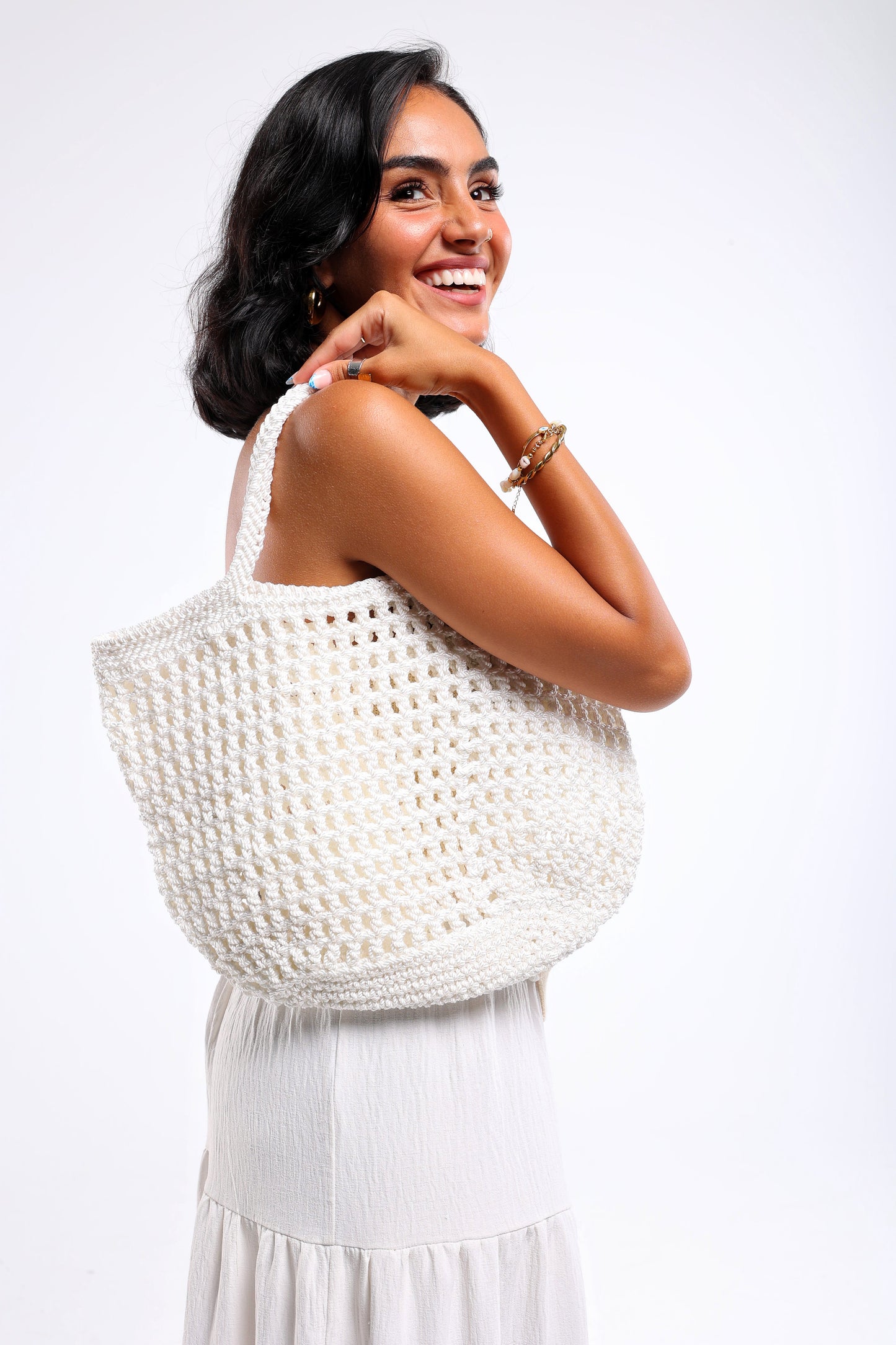 White Knit Bag