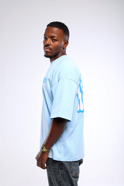 "Always Husltin" Baby Blue T-shirt