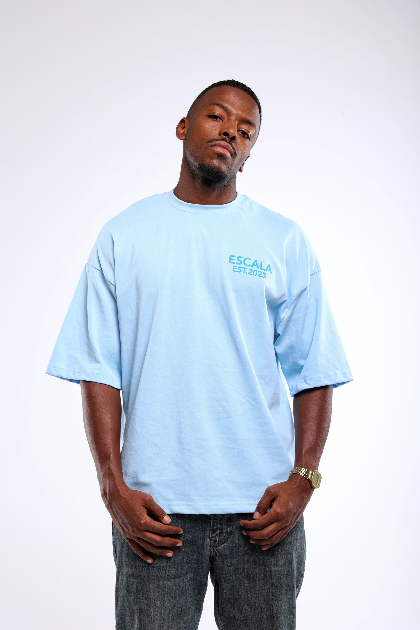 "Always Husltin" Baby Blue T-shirt