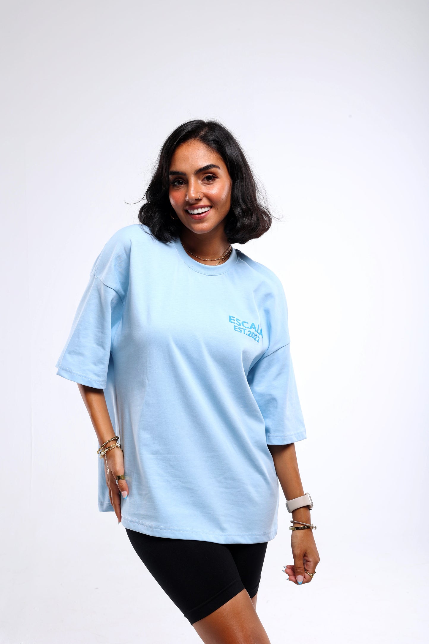 "Always Husltin" Baby Blue T-shirt