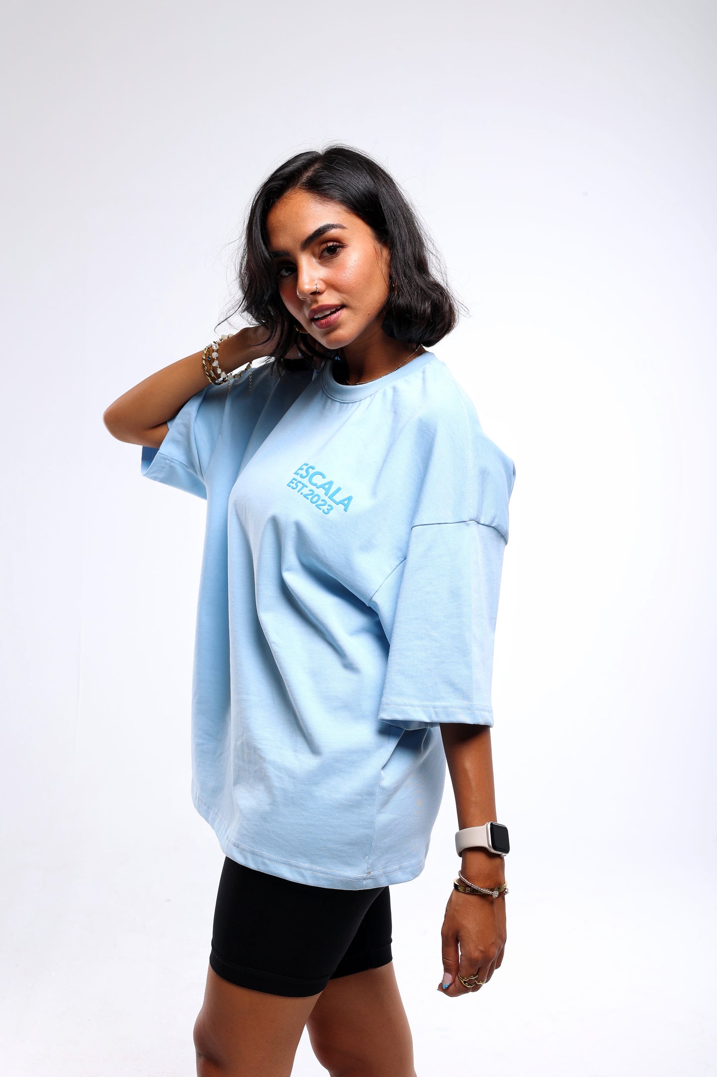 "Always Husltin" Baby Blue T-shirt