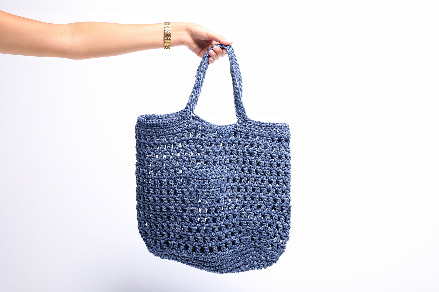 Blue Knit Bag