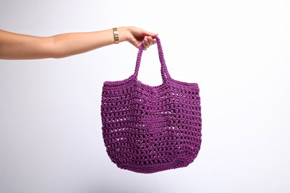 Purple Knit Bag