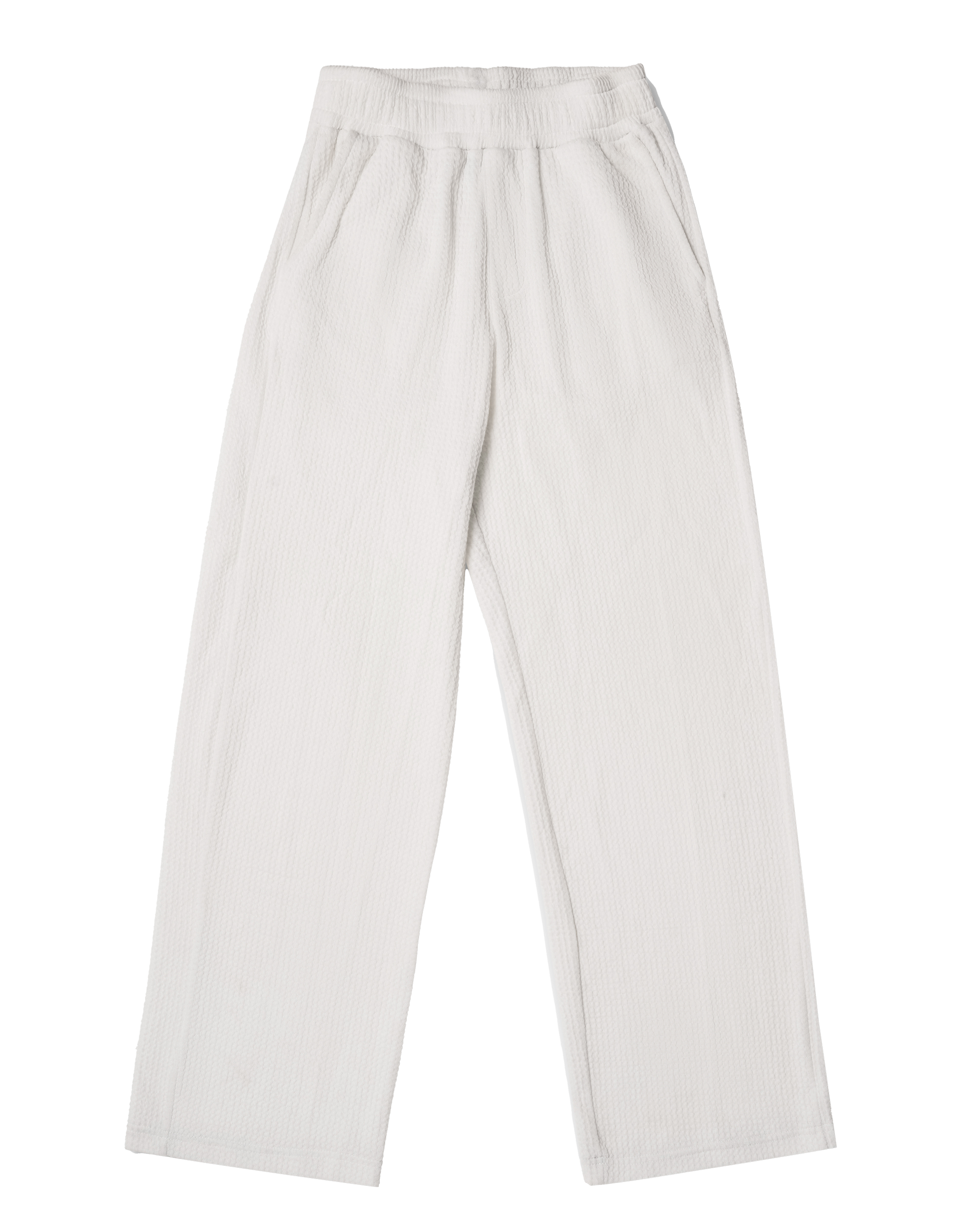 White Waffle Pants