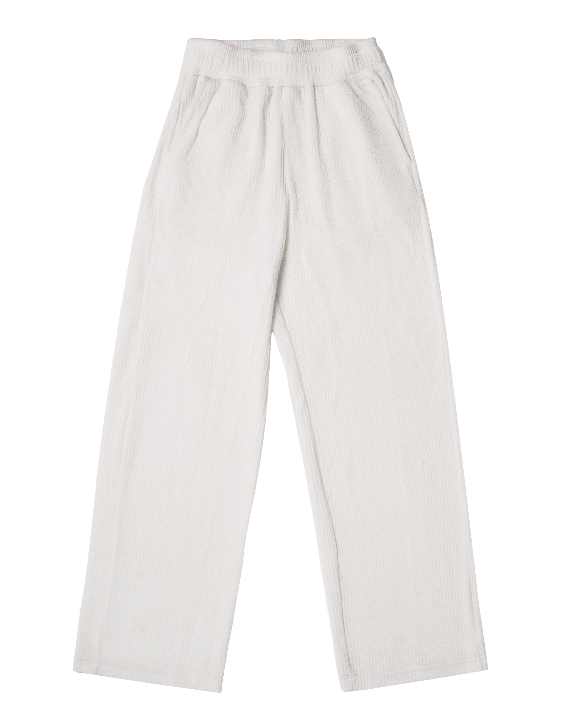White Waffle Pants