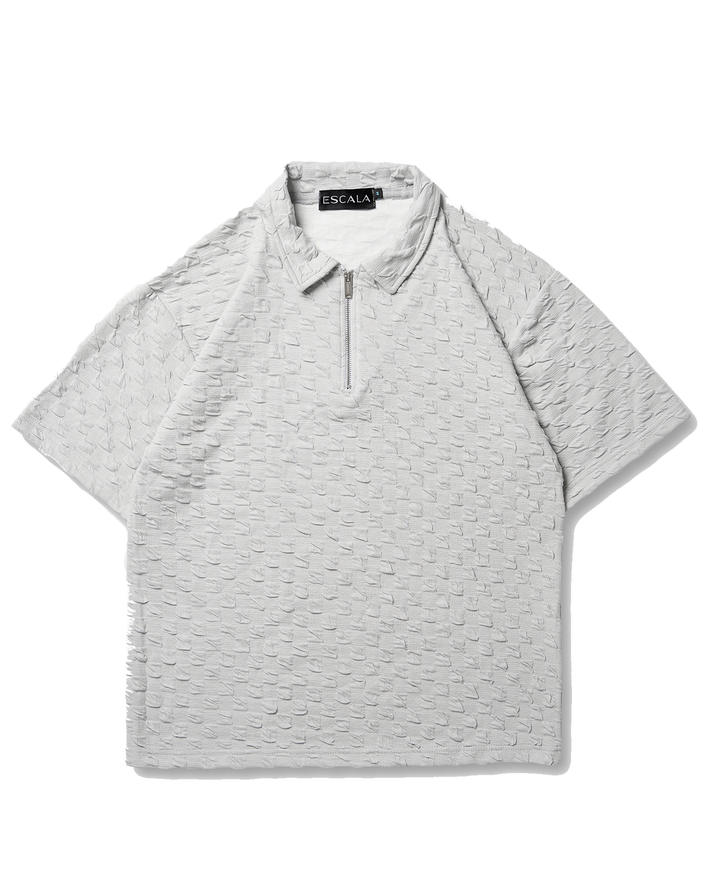 Textured Gray Polo