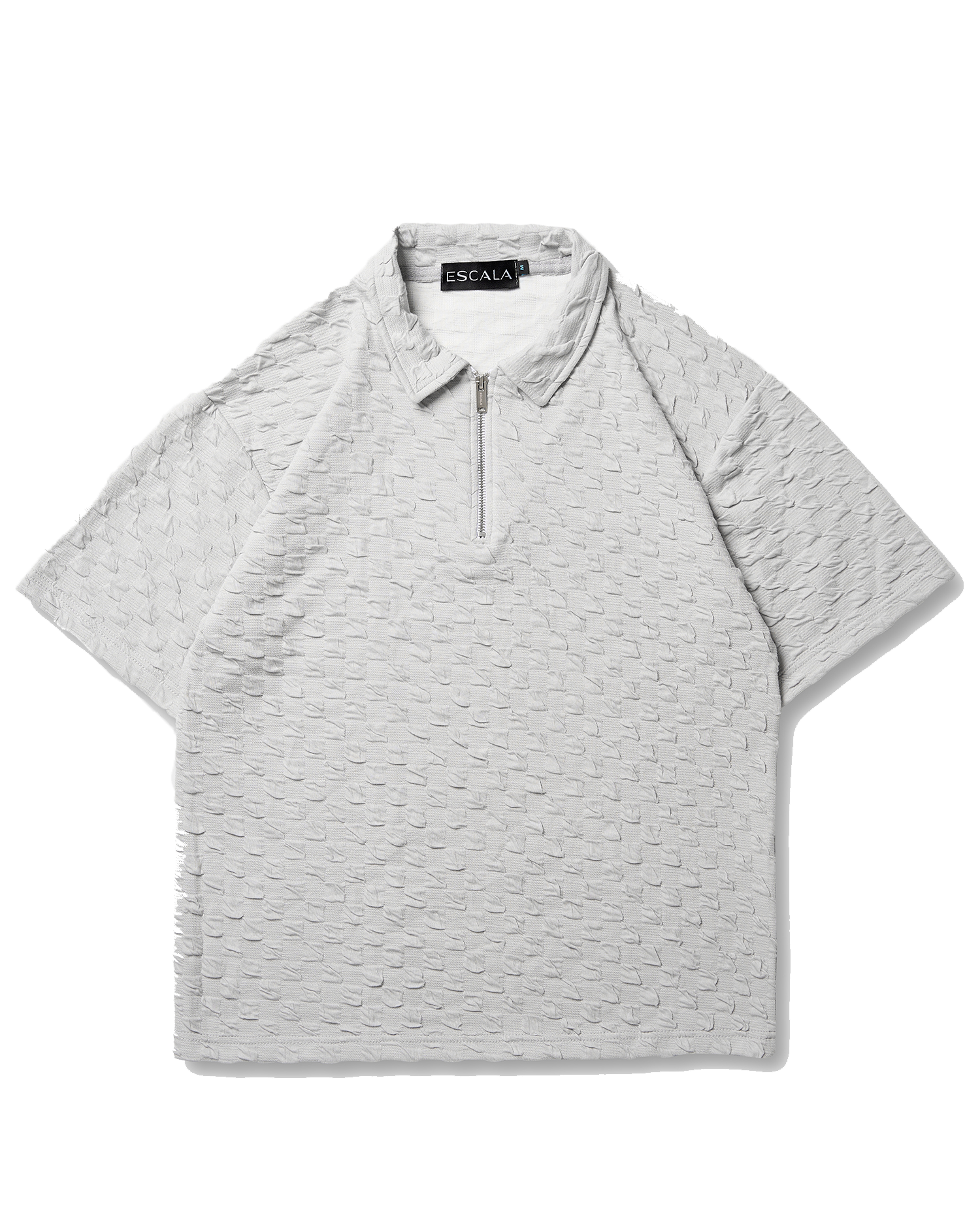 Textured Gray Polo