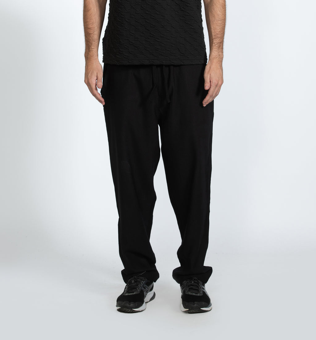 Black Waffle Pants