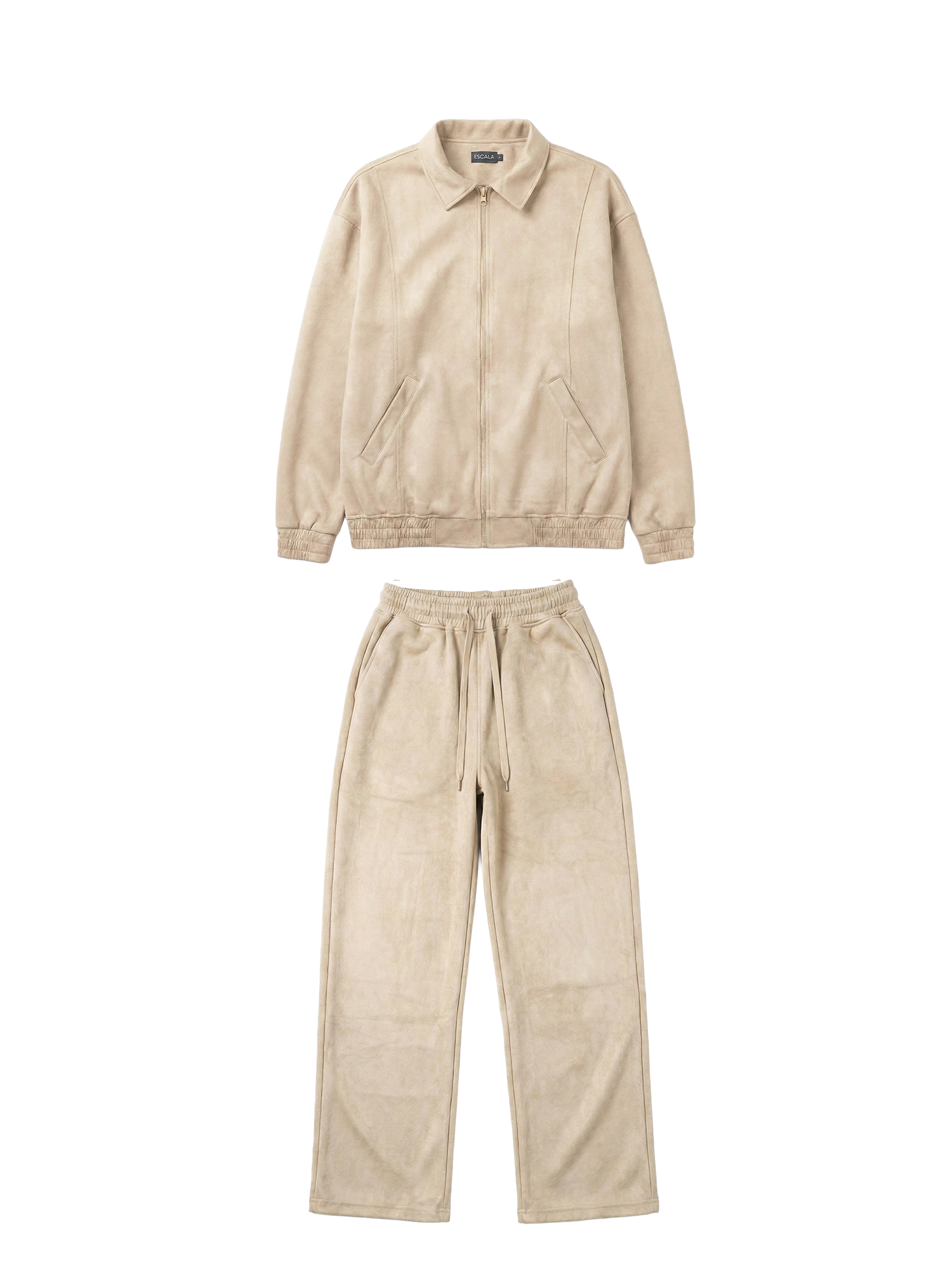 Nude Suede Tracksuit