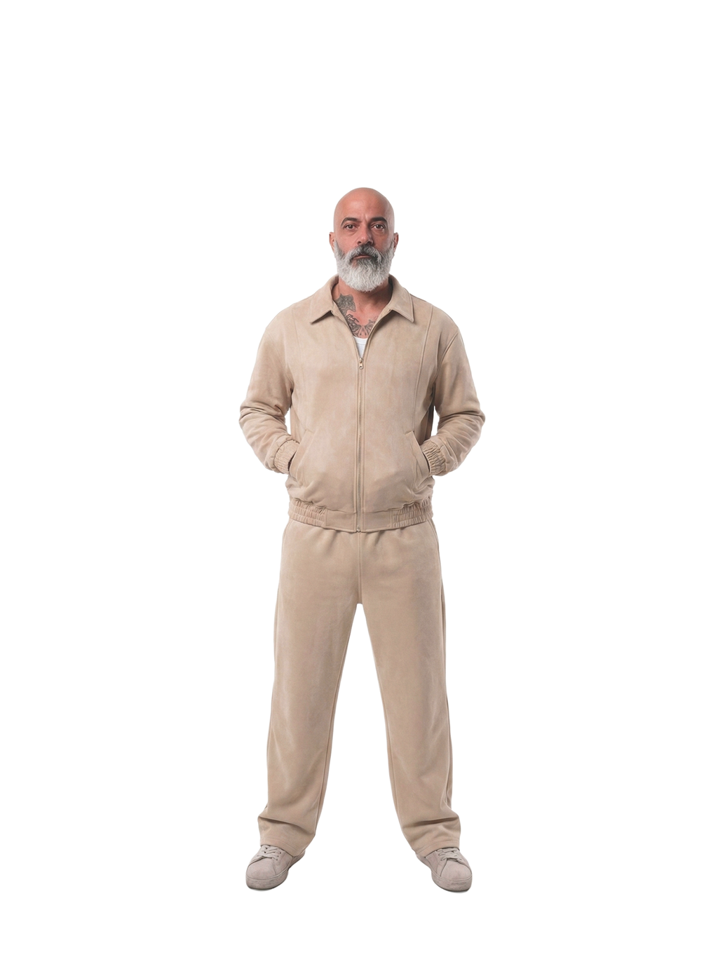 Nude Suede Tracksuit