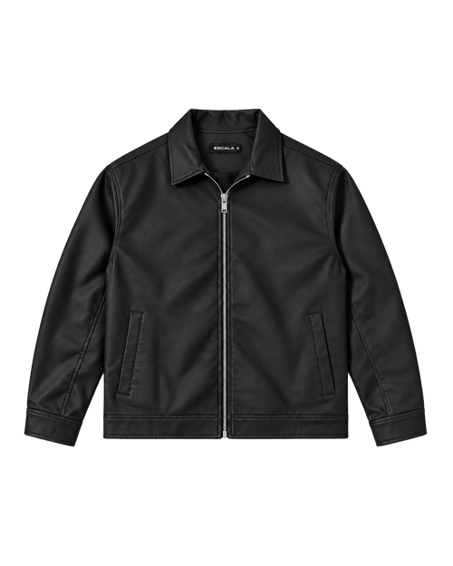 Noir Black Leather Jacket