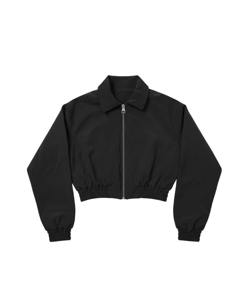 Noir Cropped Leather Jacket