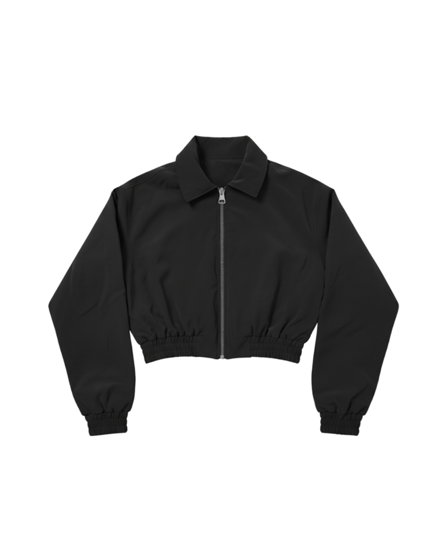 Noir Cropped Leather Jacket