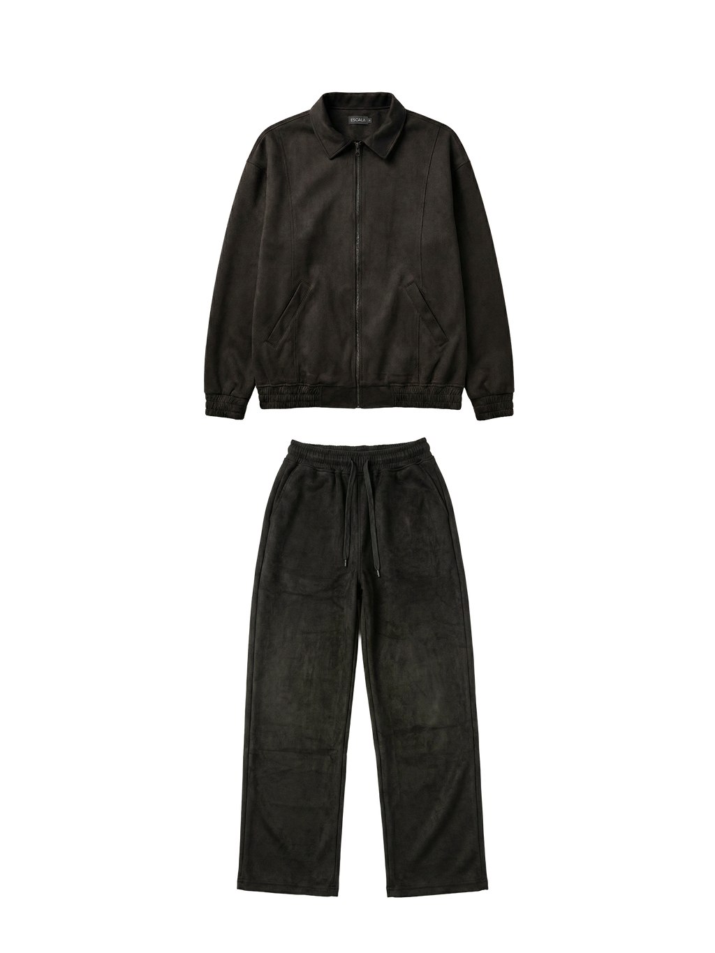 Obsidian Black Suede Tracksuit