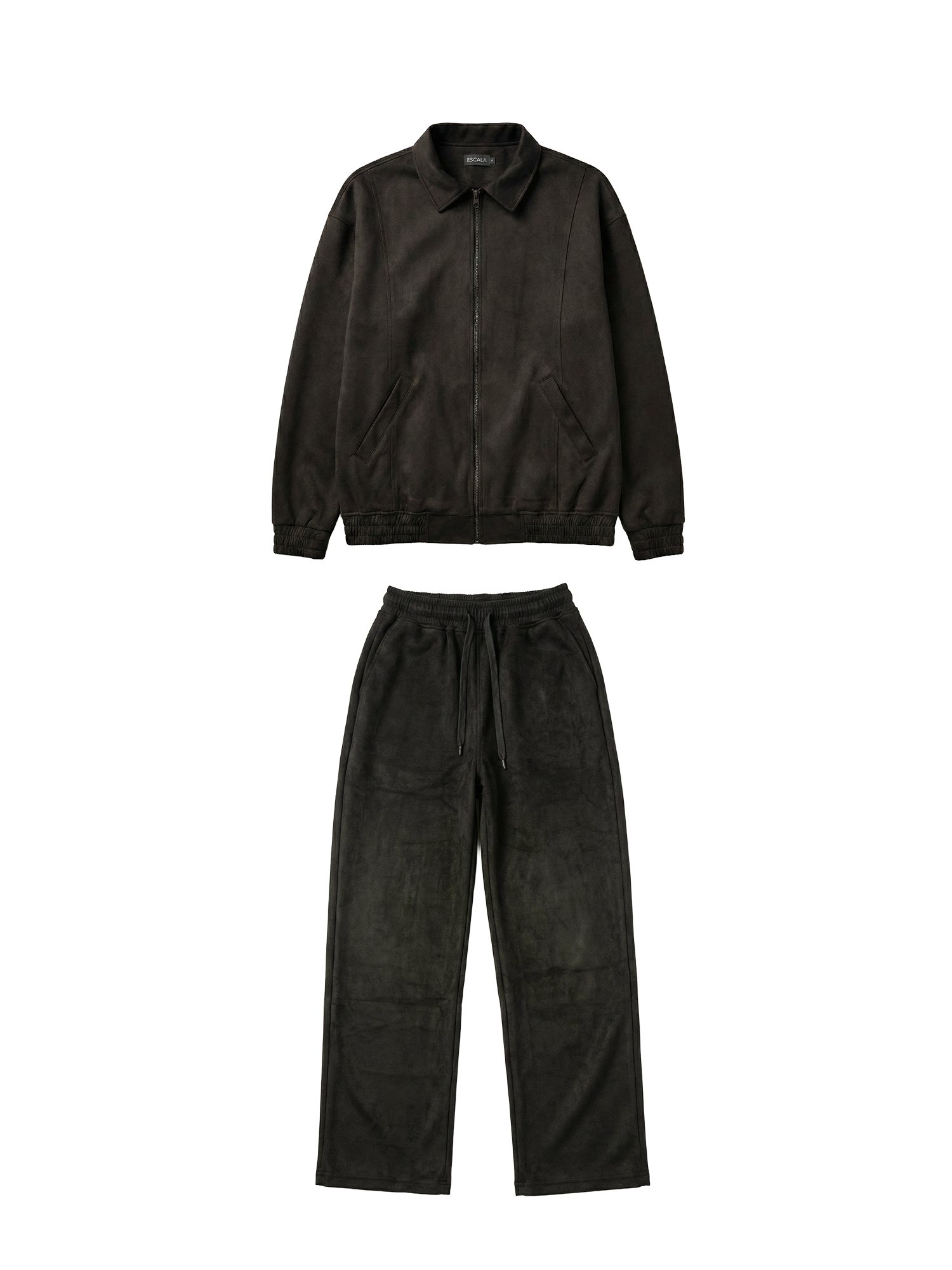 Obsidian Black Suede Tracksuit