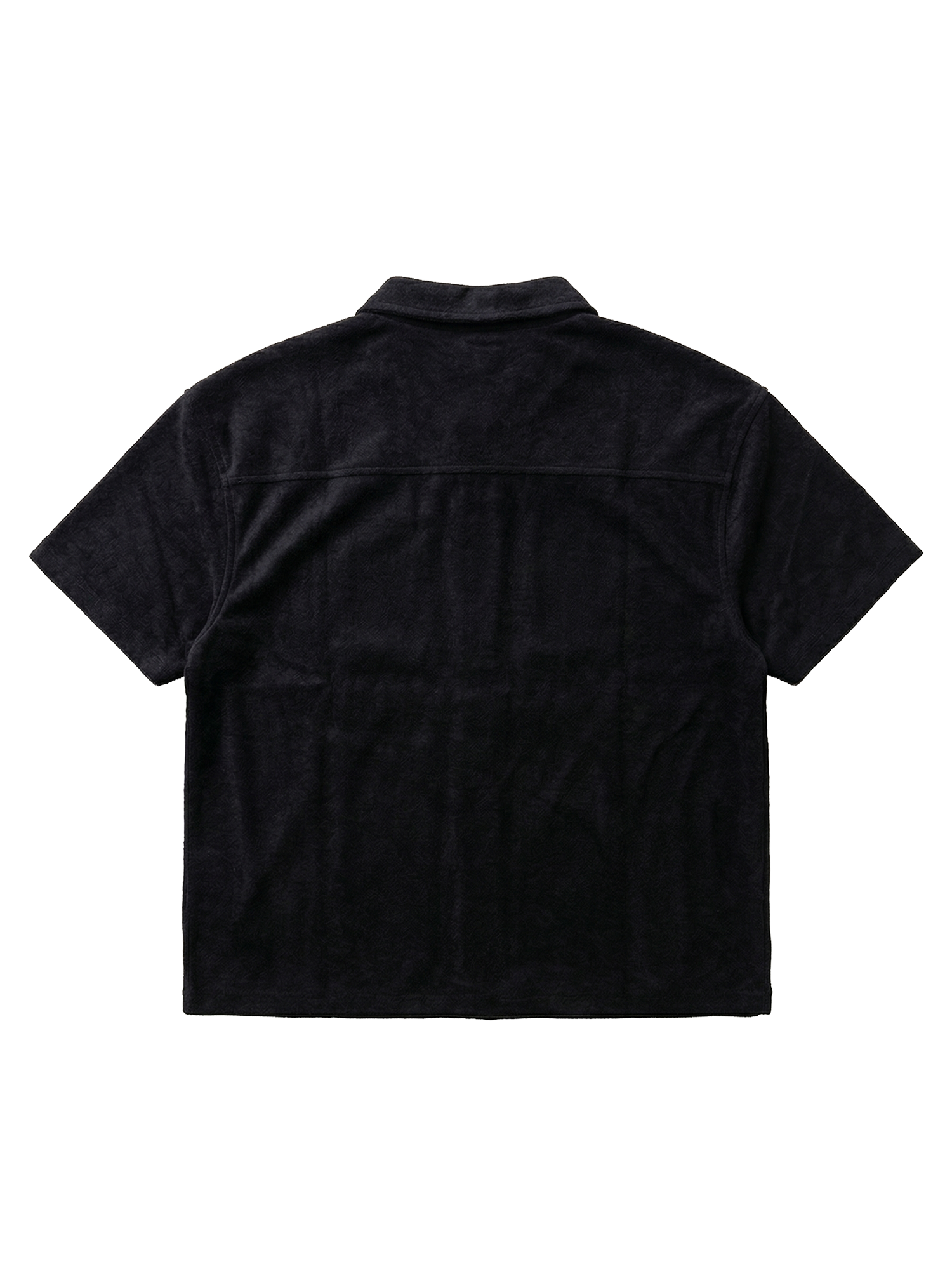 Black Velvet Zip-Up Shirt