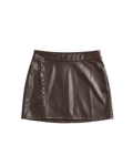 Brown Leather Skirt