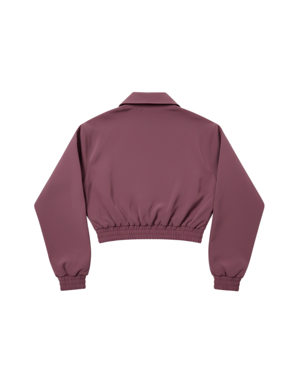 Burgandy Cropped Leather Jacket