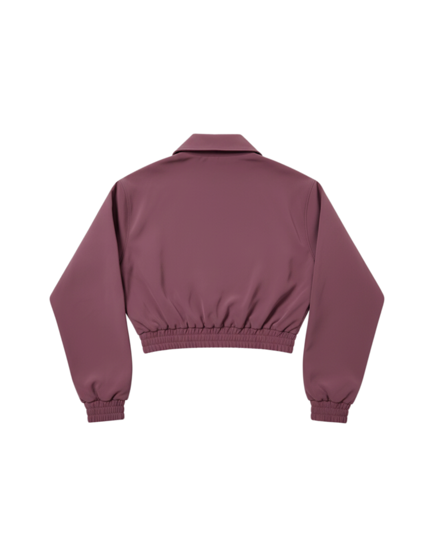 Burgandy Cropped Leather Jacket