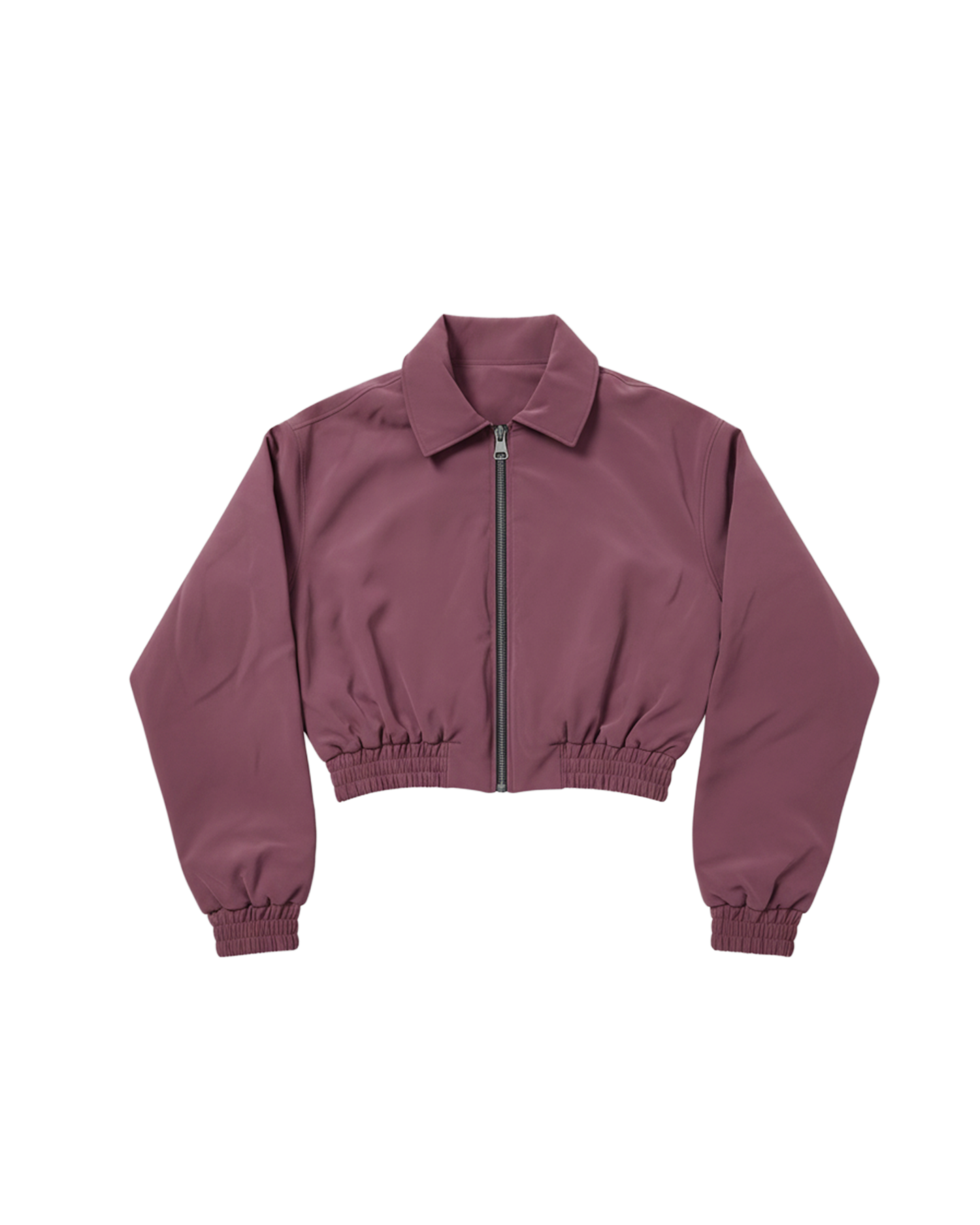 Burgandy Cropped Leather Jacket