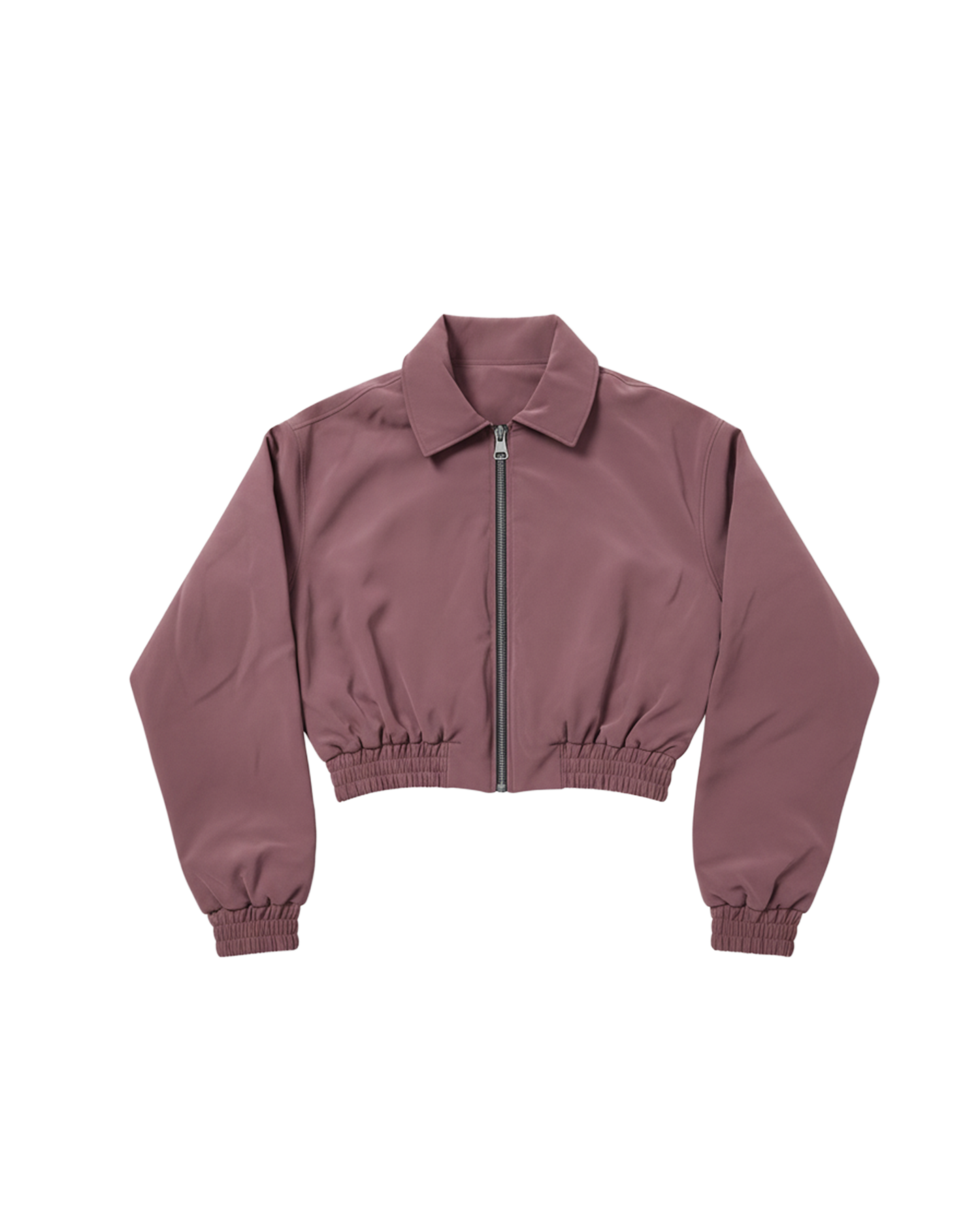 Burgandy Cropped Leather Jacket