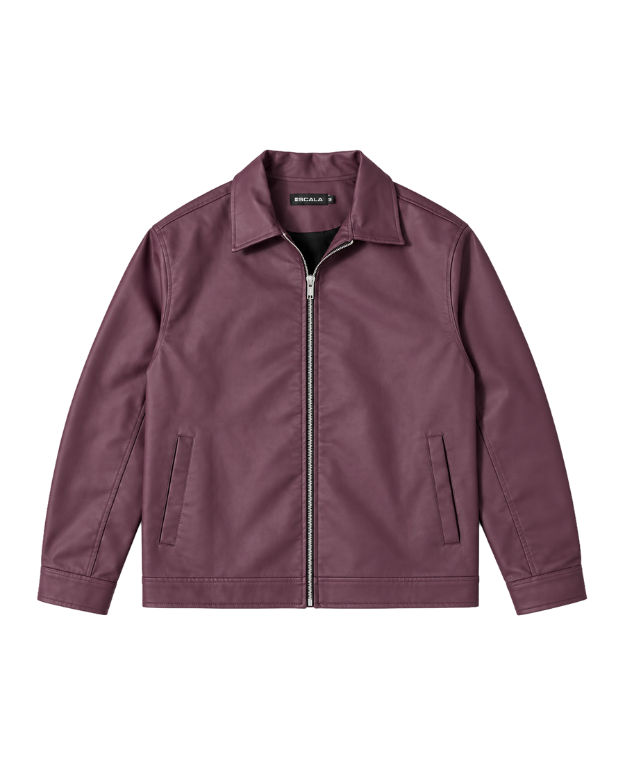 Burgundy Leather Jacket