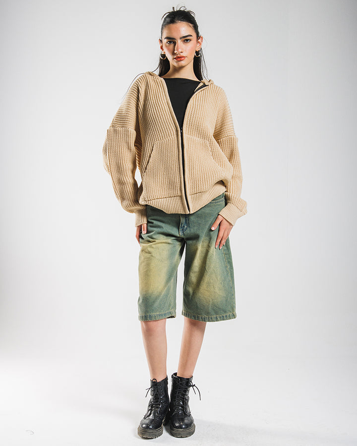 Beige Knit Jacket