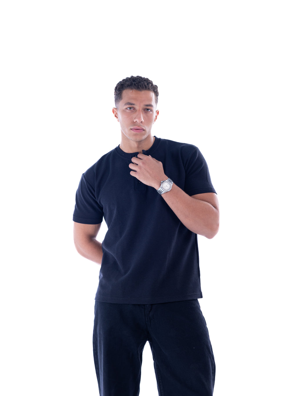 Black Henley T-shirt