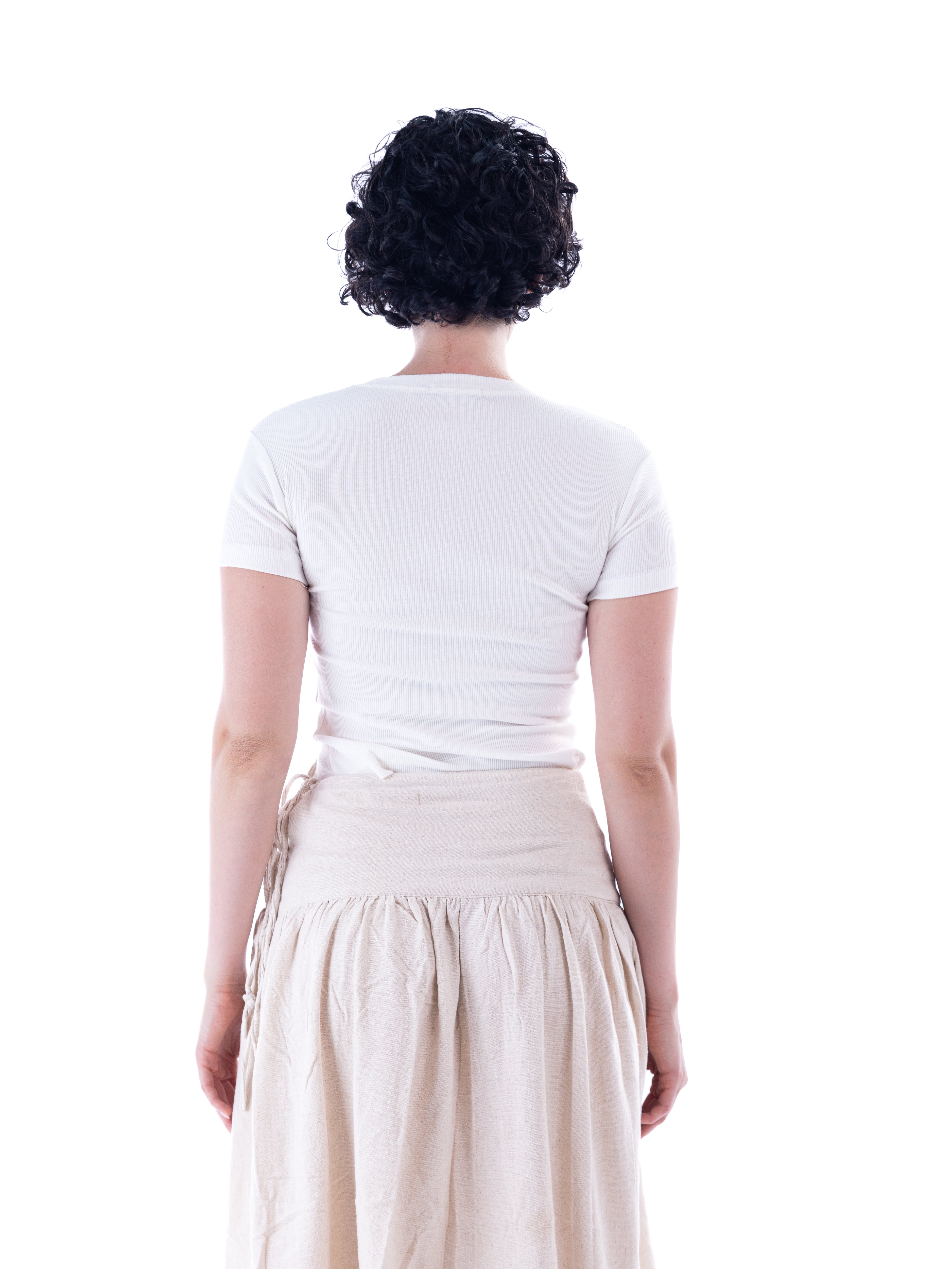 White Henley Top
