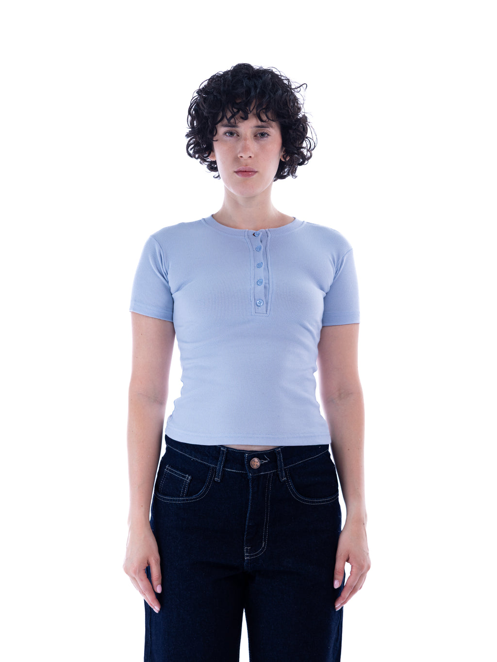 Baby Blue Henley Top