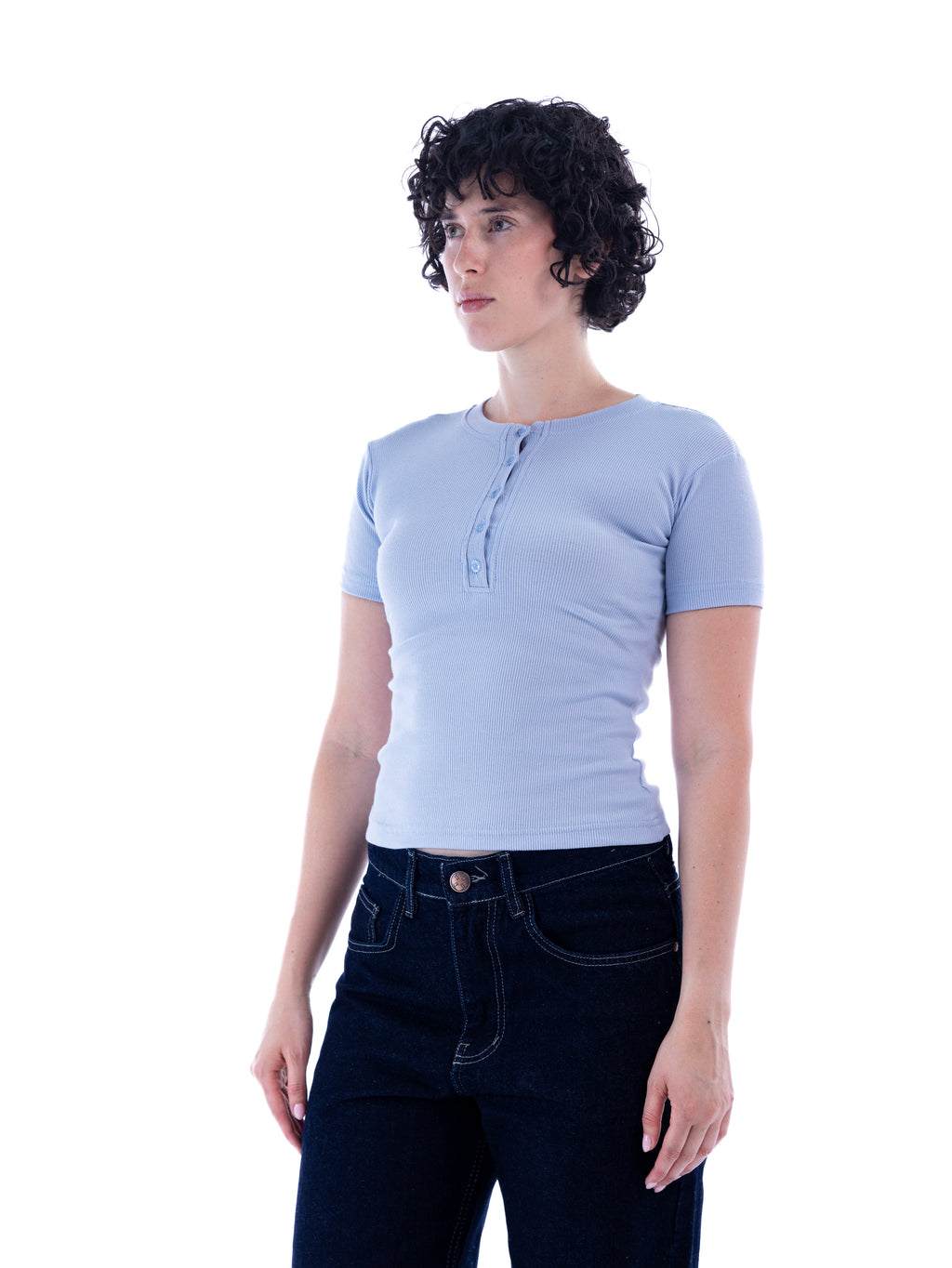 Baby Blue Henley Top