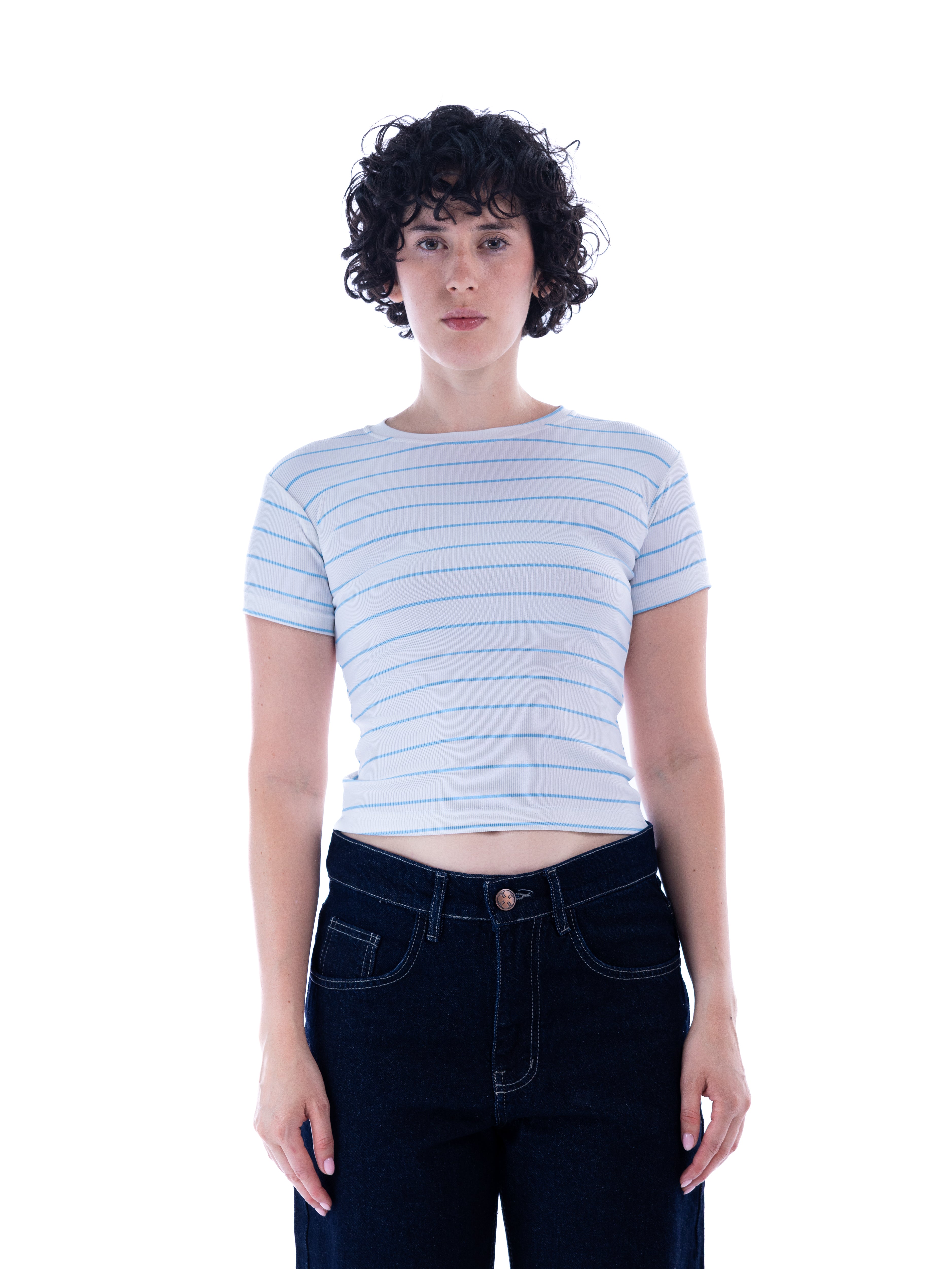 Blue Striped Baby Tee