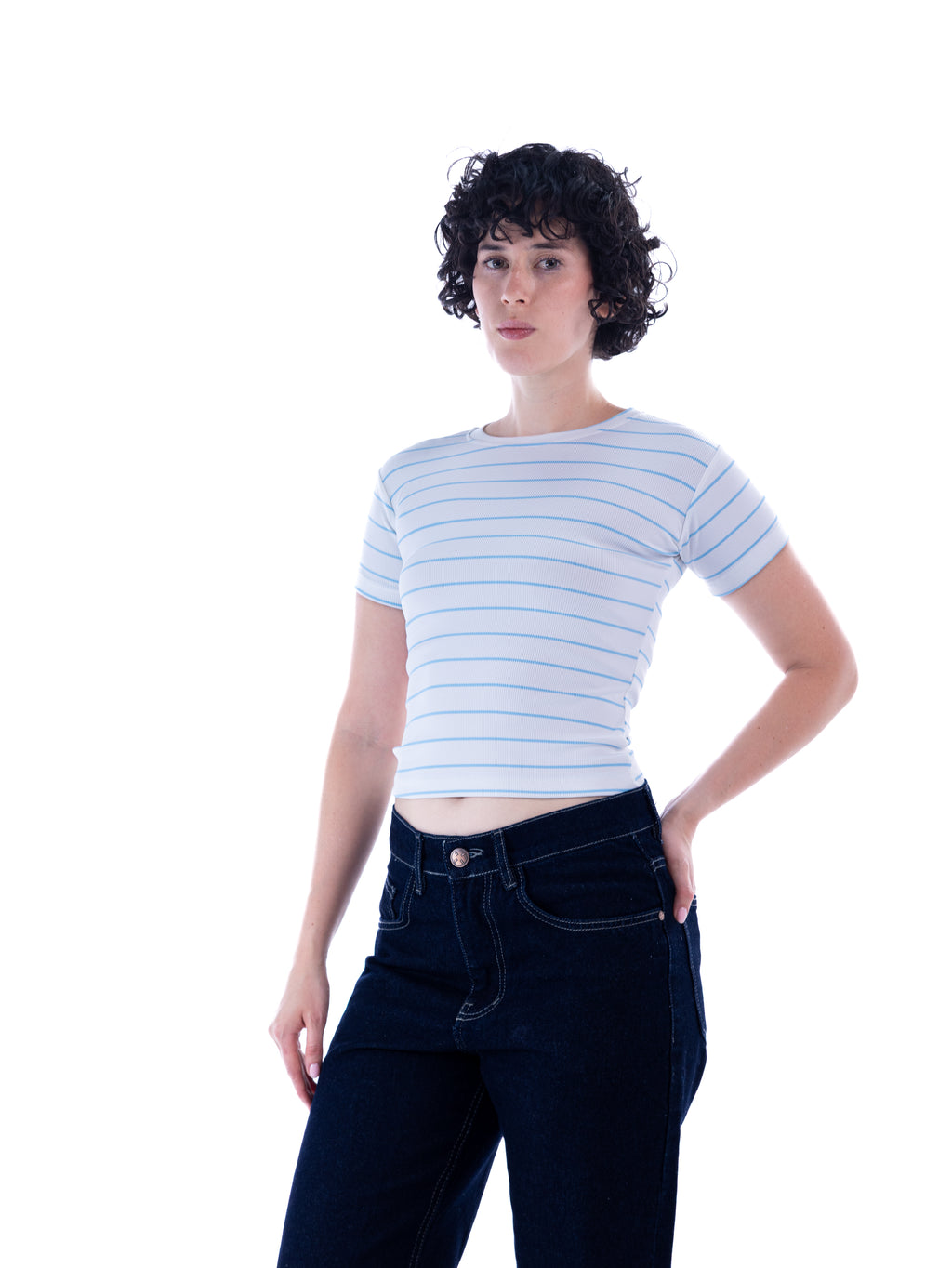 Blue Striped Baby Tee