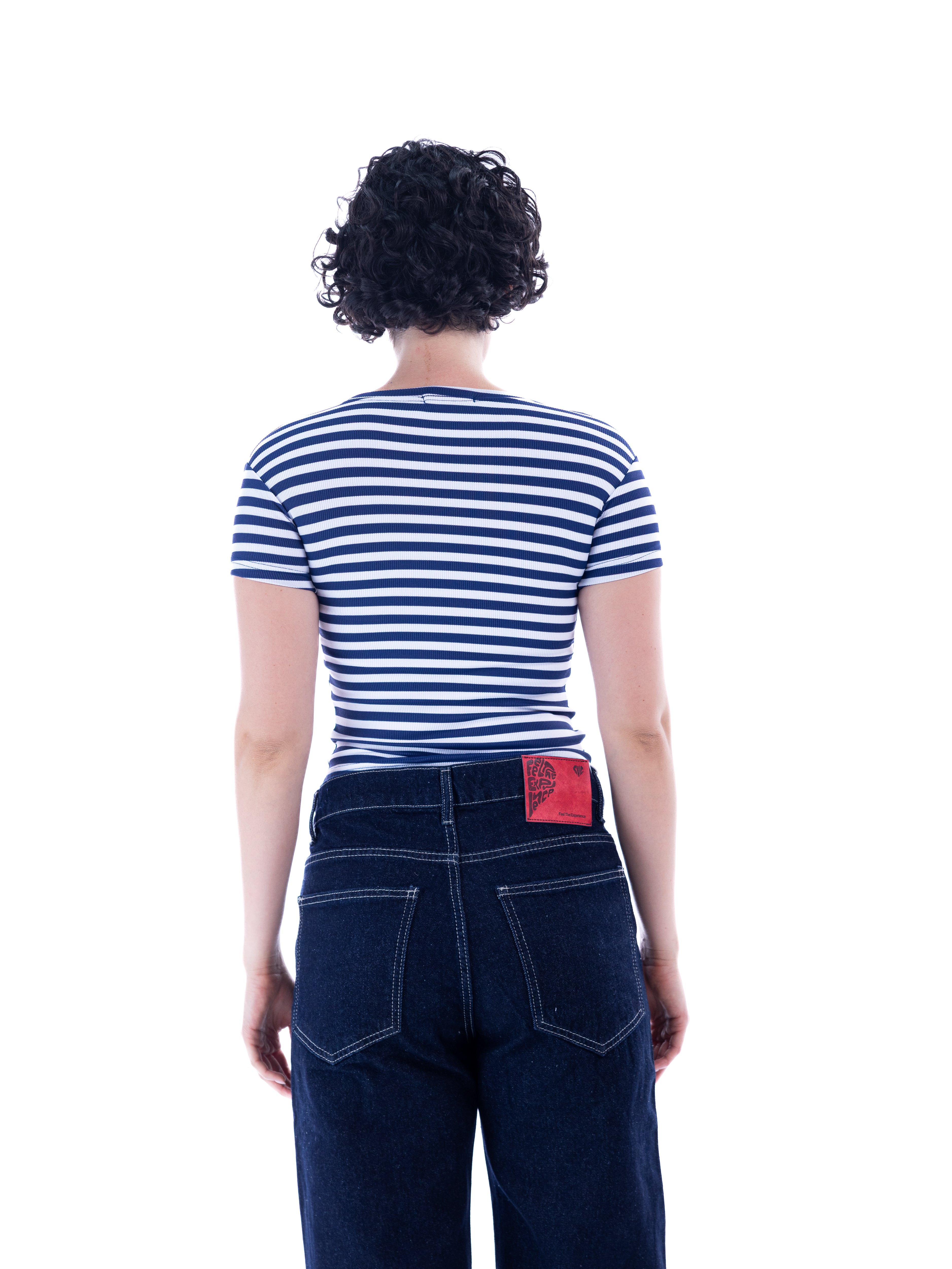 Navy Striped Baby Tee