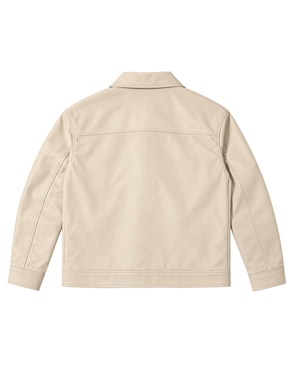 Cream Leather Jacket