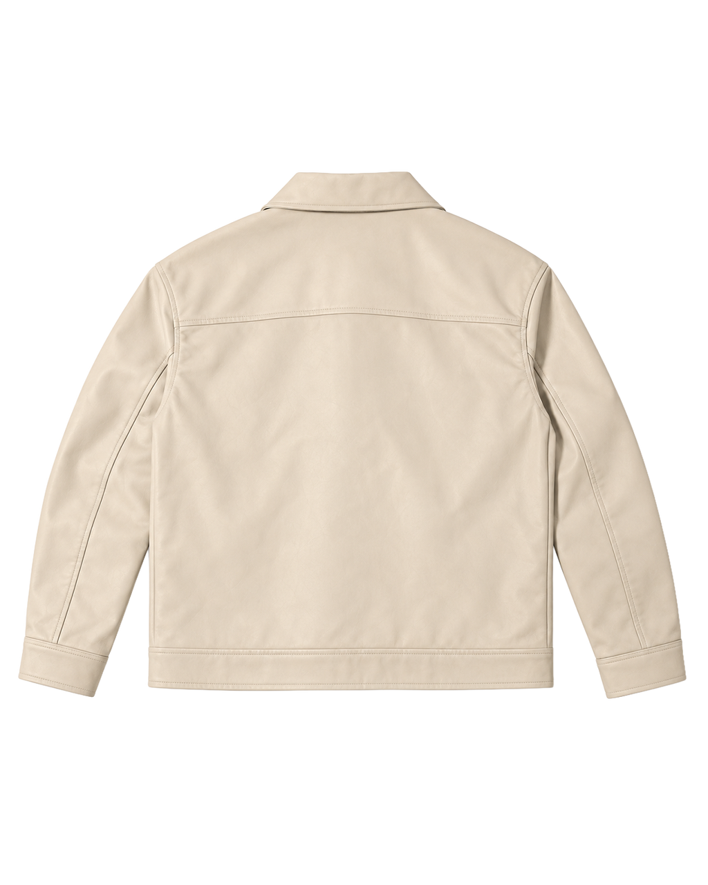 Cream Leather Jacket