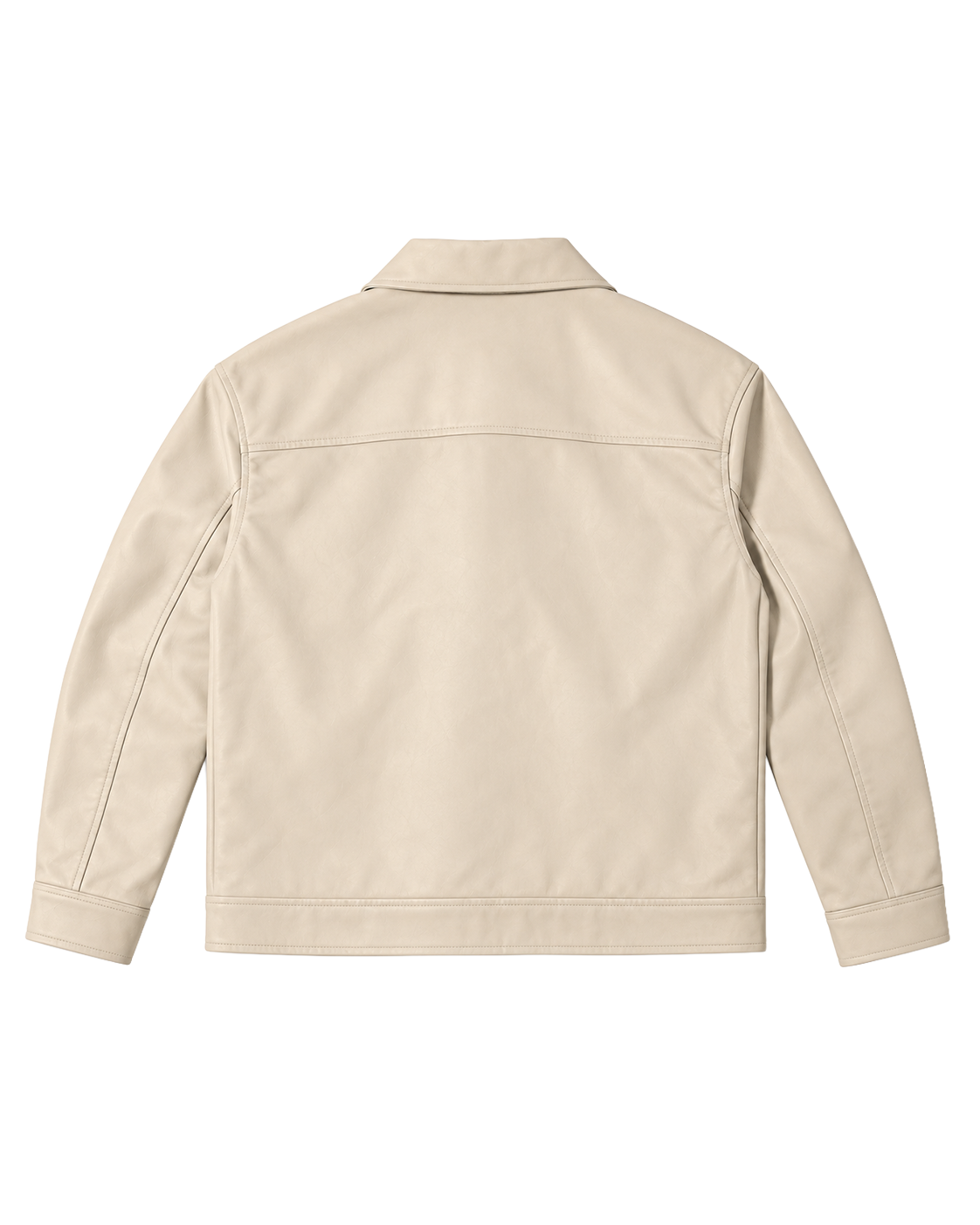 Cream Leather Jacket