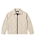 Cream Leather Jacket