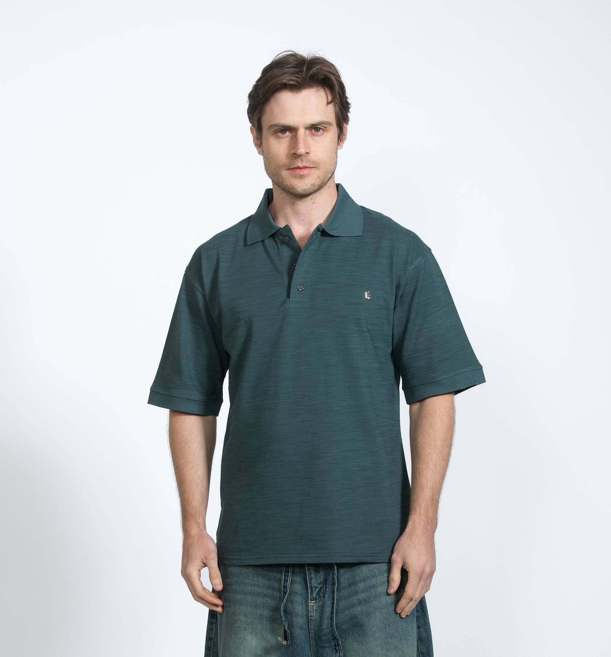 Stainless Teal Polo