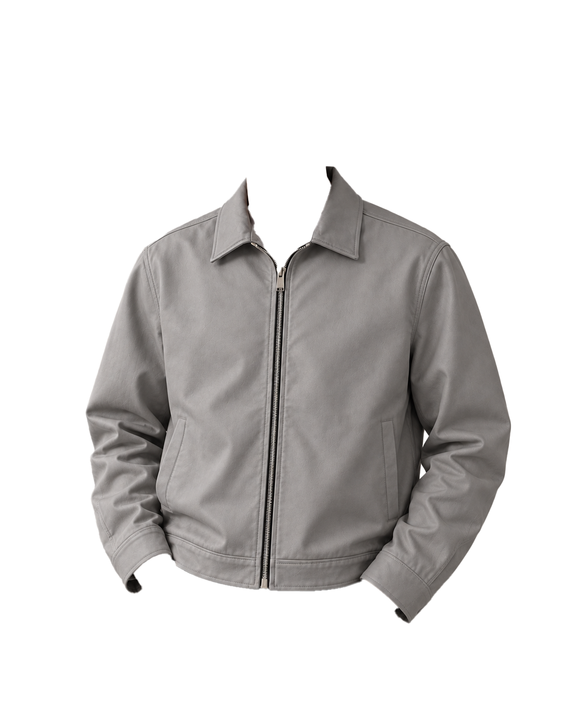 Grey Leather Jacket