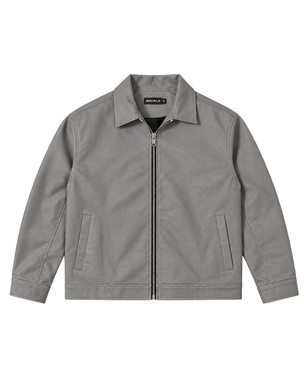 Grey Leather Jacket
