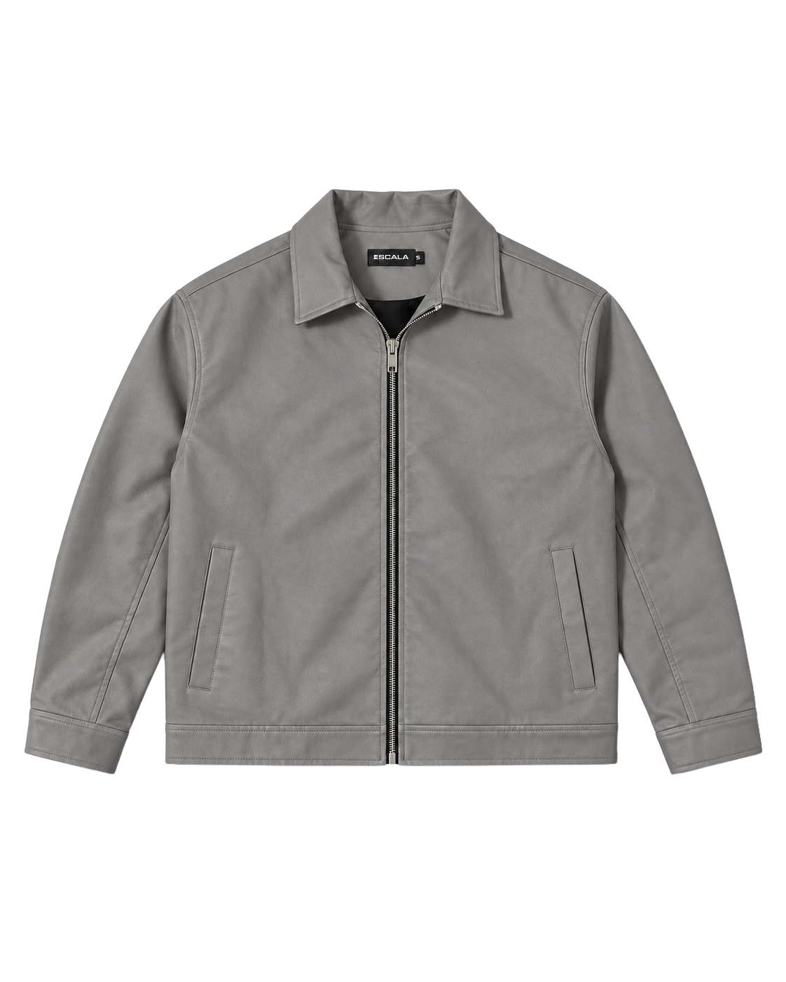 Grey Leather Jacket