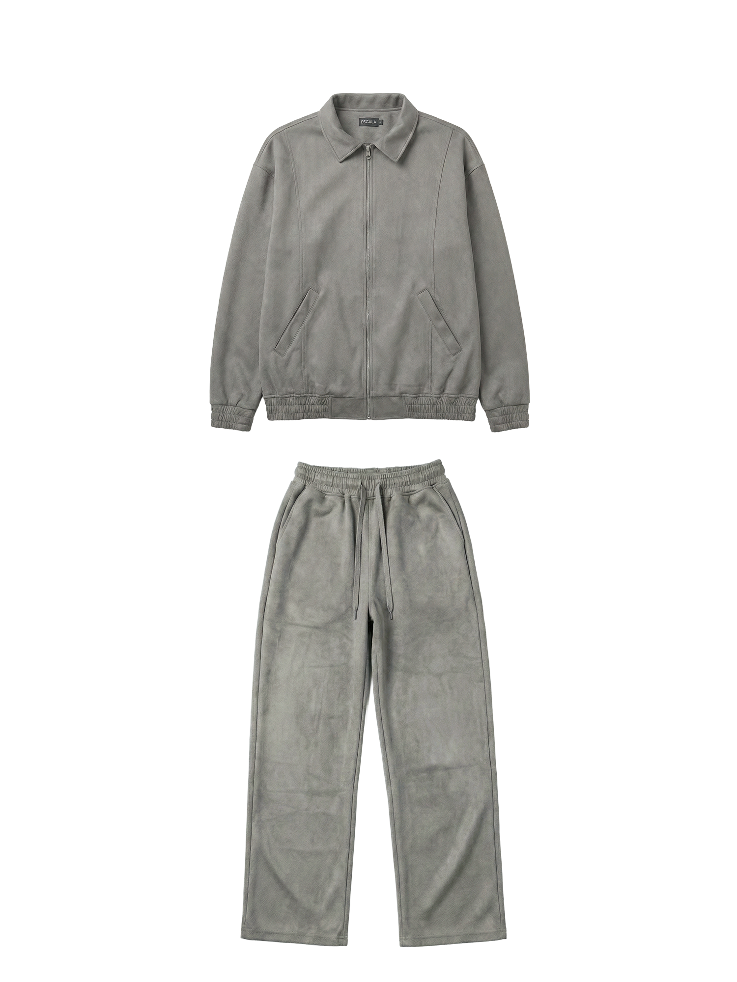 Graphite Grey Suede Tracksuit