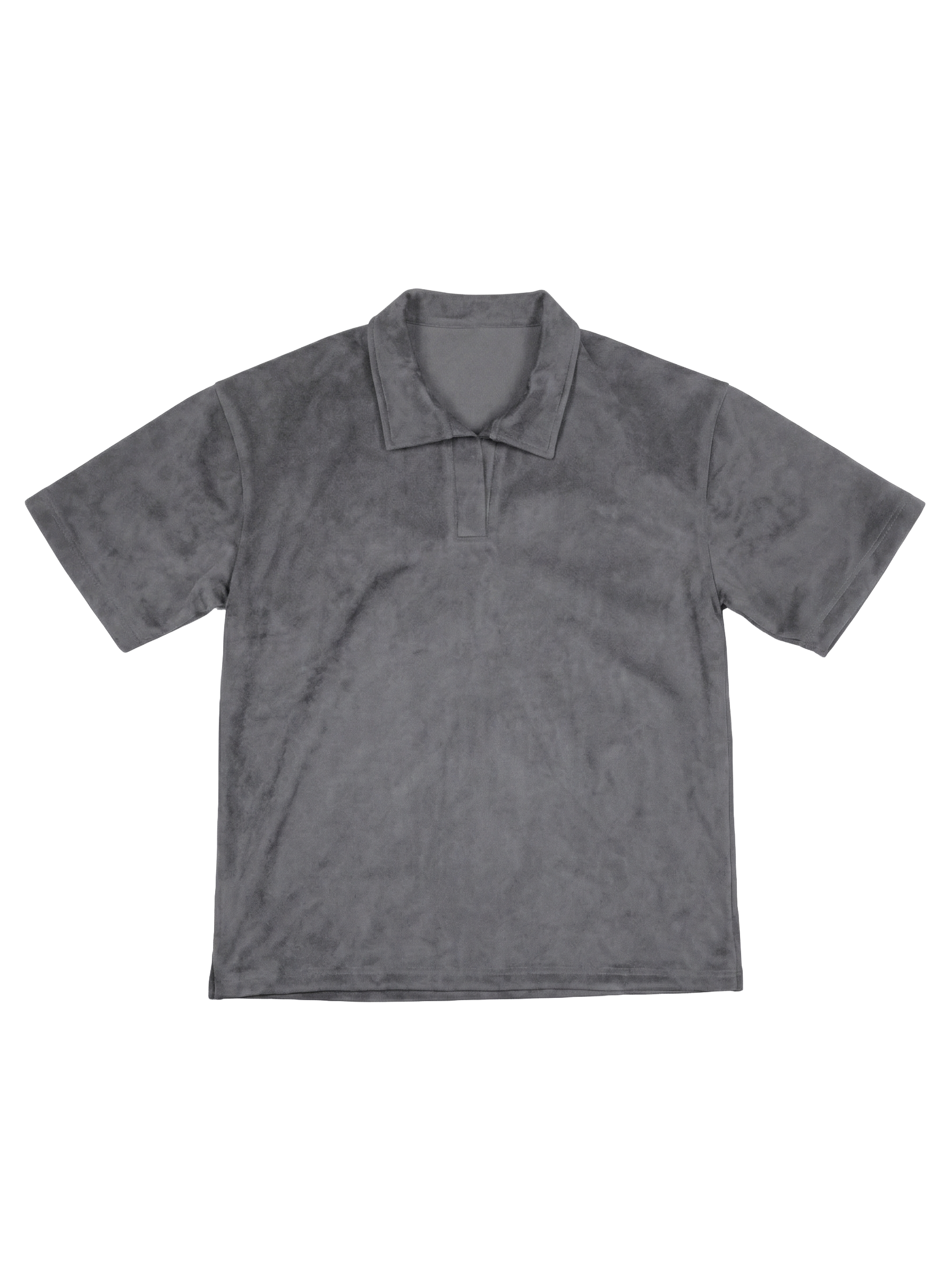 Grey Velvet Polo T-shirt